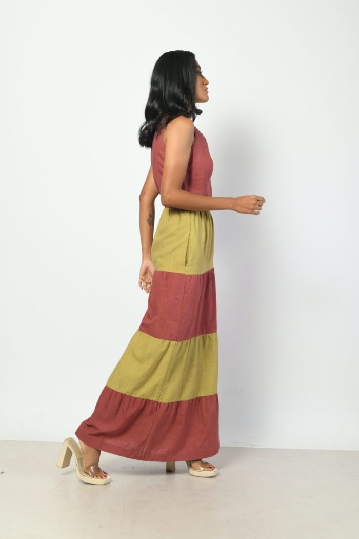 Tiered Embroidered Dress