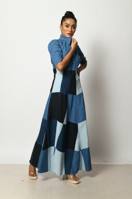 Denim Patchwork Dress