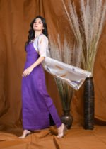 Purple Dress with Organza Jacket