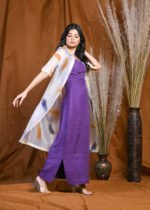 Purple Dress with Organza Jacket