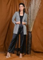 Hounds Tooth Black & White Printed Co-Ord Set