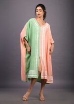 Raya Peach & Green Kaftaan
