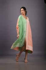Raya Peach & Green Kaftaan