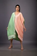Raya Peach & Green Kaftaan