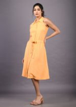 Yellow Midi Shirt Dress