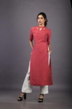 Ao Dai With Neck & Sleeve Cut Outs