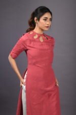 Ao Dai With Neck & Sleeve Cut Outs