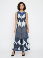 Denim patchwork maxi