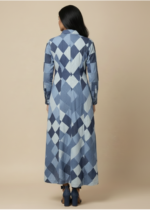 Denim Maxi Dress With Collar